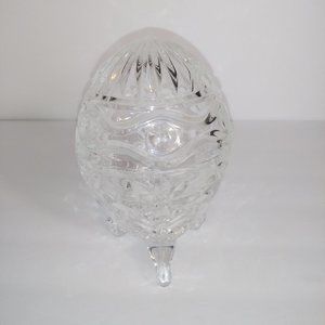 Lead Crystal Egg candy dish or trinket holder